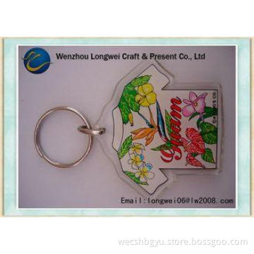 Funny t-shirt shaped clear acrylic keychains Souvenir Lovel
